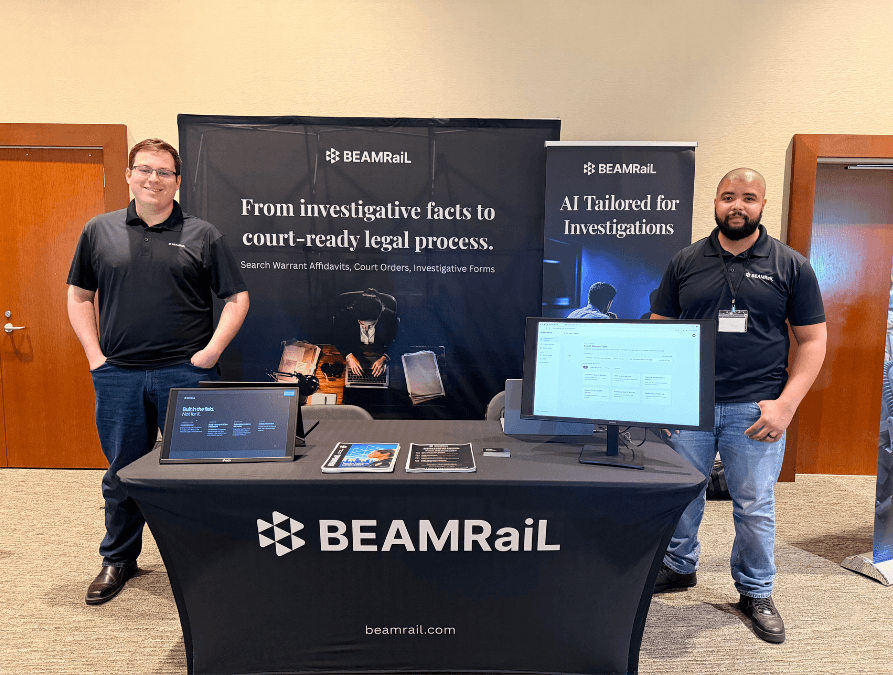 The BEAMRaiL team at their exhibition booth