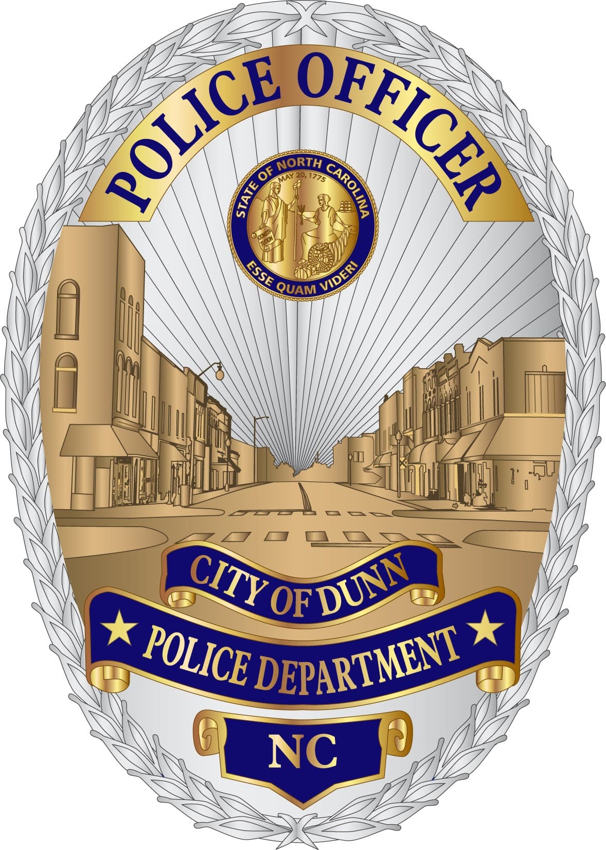 City of Dunn Police Department officer badge